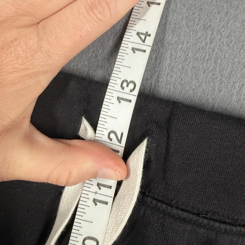 Old Navy Fleece Sweat Shorts Womens XXL Black Elastic Waist Drawstring Lounge - Picture 9 of 11